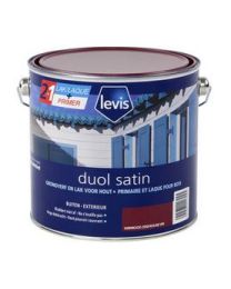 LEVIS DUOL HOUT VERF BUITEN SATIN WIJNROOD 2,5L