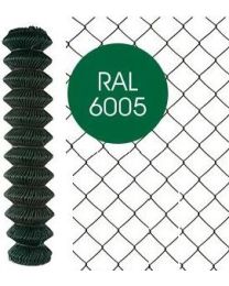 TENNISDRAAD GEPLASTIFICEERD 50X2.7MM 200CMX25M GROEN