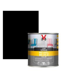 V33 LAK MEUBEL COLOR 0,5L ZIJDEGLANS ZWART