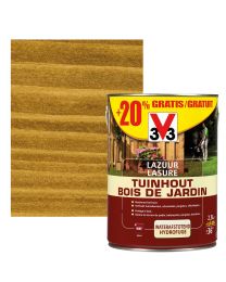 V33 HOUTBEITS / LAZUUR TUINHOUT 2,5L + 20% MAT DONKERBRUIN