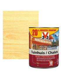 V33 HOUTBEITS / LAZUUR TUINHUIS HIGH PROTECTION 2,5L + 20% ZIJDEGLANS KLEURLOOS