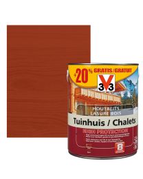 V33 HOUTBEITS / LAZUUR TUINHUIS HIGH PROTECTION 2,5L + 20% ZIJDEGLANS MAHONIE