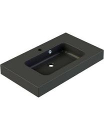 ALLIBERT ROKE PLAN DE TOILETTE 80 CM - NOIR MAT