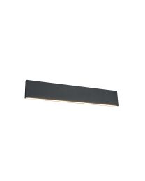 WANDLAMP CONCHA ZWART INCL 2XLED 9W