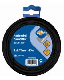 PROFILE AUDIO KABEL 25M 2X0.75mm ZWART E410515