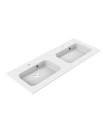 ALLIBERT STYLE PLAN DE TOILETTE 120 CM DOUBLE VASQUE - BLANC BRILLANT