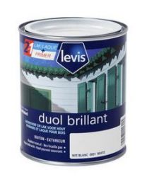 LEVIS DUOL HOUT VERF BUITEN SATIN GLOSS WIT 750ML