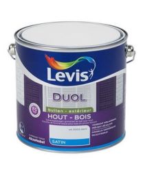 LEVIS DUOL HOUT VERF BUITEN SATIN WIT 2,5L