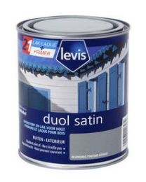 LEVIS DUOL HOUT VERF BUITEN SATIN ZILVERGRIJS 750ML