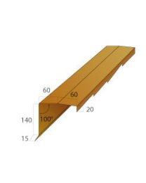 GETANDE WINDVEER RECHTS DAKPANPLAAT ROOD 2.10M