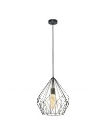 EGLO CARLTON1 LUMINAIRE SUSPENSION E27 NOIR