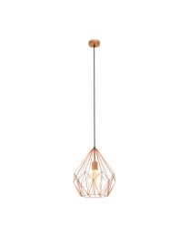 EGLO CARLTON HANGLAMP/1 E27 KOPERKLEUR