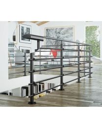 SOGEM ALUMINIUM BALUSTRADE 1M50 MET VLOERBEVESTIGING