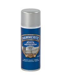 HAMMERITE LAQUE BRILLANTE MÉTAUX GRIS ARGENT 400 ML