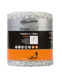 GALLAGHER VIDOFLEX 6 POWERLINE 400M WIT