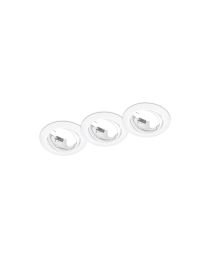 TRIO JURA SPOT ENCASTRABLE ROND BLANC MAT 3 PCS