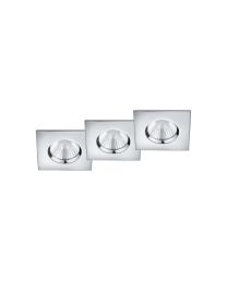 TRIO ZAGROS SPOT ENCASTRABLE CHROME CARRE 3PCS