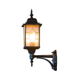 KONSTSMIDE WANDLAMP MILANO 53CM LOODGLAS ZWART/ZILVER PATINE