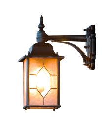 KONSTSMIDE WANDLAMP MILANO 38CM LOODGLAS ZWART/ZILVER PATINE