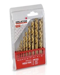 KRT012102 FORETS POUR METAAUX HSS-TIN 10PCS