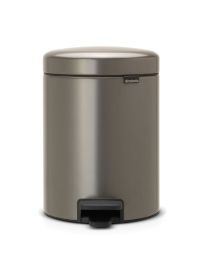 BRABANTIA NEWICON POUBELLE À PEDALE 5L AVEC SEAU INTERIEUR SYNTHETIQUE