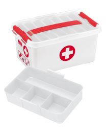 Q-LINE FIRST AID MULTIBOX 6L WIT/TRANSP/ROOD