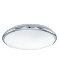 EGLO MANILVA LED-PLAFONDLAMP DIA300 CHROOM/WIT