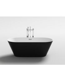 BAIGNOIRE A POSER IVO 170X80X58CM NOIR/BLANC