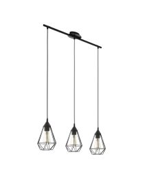 EGLO TARBES SUSPENSION NOIR 3X60W