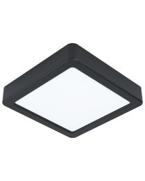 EGLO FUEVA 5 PLAFONDLAMP VIERKANT ZWART 10.5W