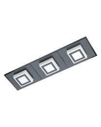 EGLO MASIANO 1 WAND/PLAFONDLAMP ALU ZWART 3X3.3W