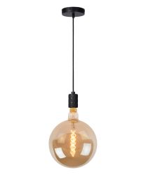 LUCIDE JOVA - HANGLAMP - DIA 4,6CM - 1XE27 - ZWART