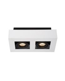 LUCIDE XIRAX - SPOT PLAFOND - GU10 - 2X5W 2200K/3000K - BLANC