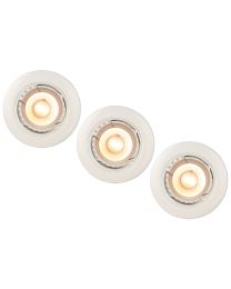 LUCIDE FOCUS - INBOUWSPOT - DIA 8,1CM - LED DIMBAAR - GU10 - 3X5W 3000K - WIT - SET VAN 3