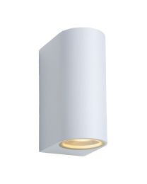 LUCIDE ZORA-LED - APPLIQUE MURALE EXT. - LED DIMMABLE - GU10 - 2X5W 3000K - IP44 - BLANC