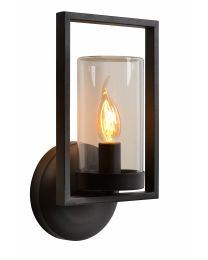 LUCIDE NISPEN - WANDLAMP BUITEN - 1XE14 - IP44 - ZWART