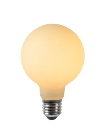 LUCIDE G80 - AMPOULE FILAMENT - DIA 8CM - LED DIMMABLE - E27 - 1X5W 2700K - OPAL