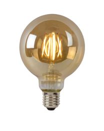 LUCIDE G95 - AMPOULE FILAMENT - DIA 9,5 CM - LED DIMM. - E27 - 1X5W 2700K - AMBRE